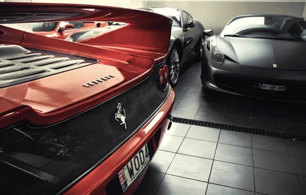 Картинка красный, серебро, Ferrari, silver, red, феррари, 458, italia, 599, f50