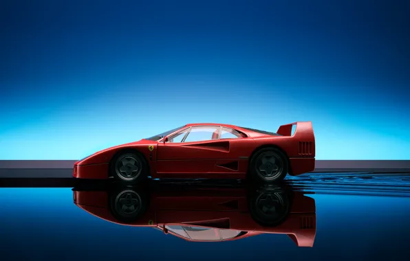 Картинка отражение, Ferrari, F40