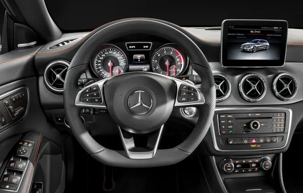 Картинка Mercedes Benz, AMG, Sports, 4MATIC, 2015, CLA250, OrangeArt