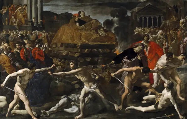 Картинка картина, Похороны Римского Императора, Джованни Ланфранко