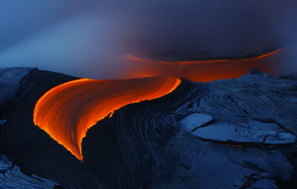 Картинка вулкан, Гавайи, лава, США, Килауэа