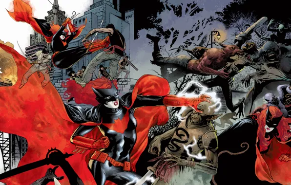 Картинка красный, comics, Batwoman