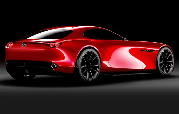 Картинка красный, Автомобиль, тёмный фон, Mazda RX-Vision