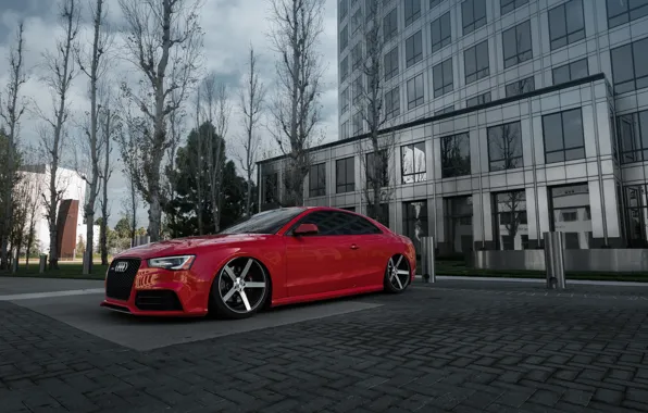 Картинка Audi, Red, RS5, Vossen, Whels