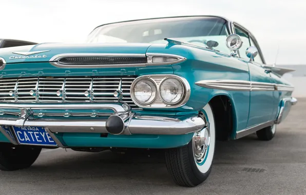 Картинка цвет, передок, 1959, Chevy Impala