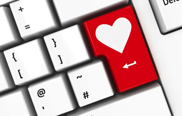 Картинка любовь, сердце, клавиатура, love, heart, keyboard