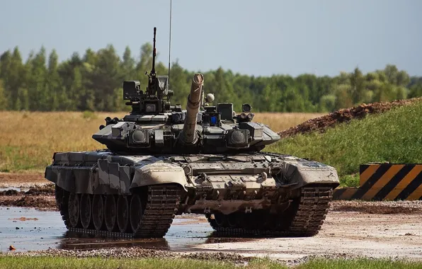 Картинка лес, танк, Россия, т-90