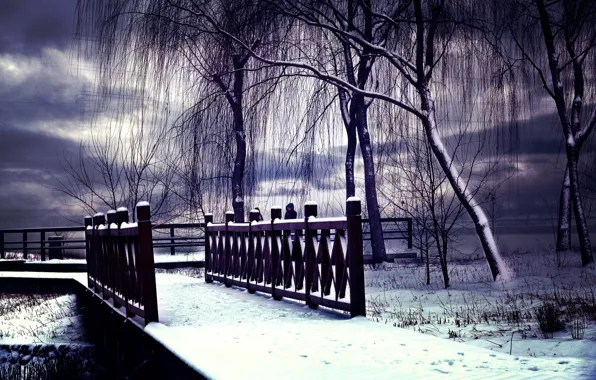 Картинка зима, снег, пейзаж, winter, snow, scenery