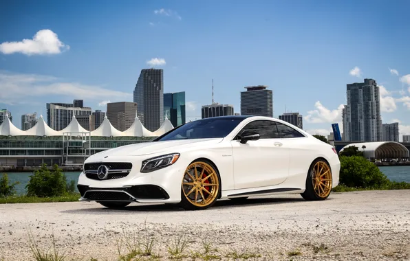 Картинка Mercedes, AMG, Gold, Wheels, S63