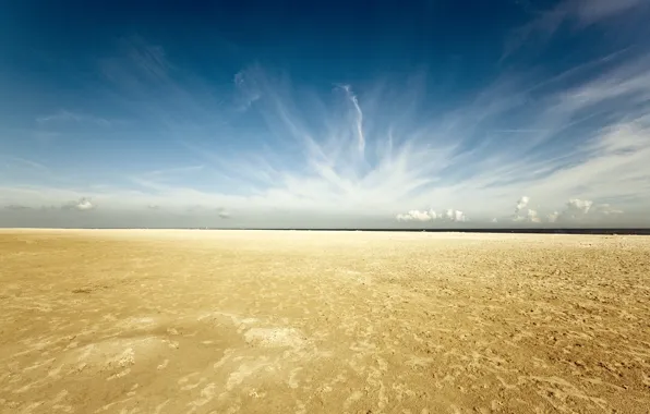 Картинка песок, пляж, небо