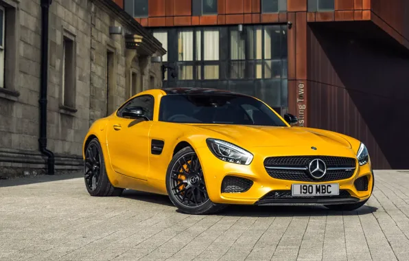 Картинка Mercedes-Benz, AMG, Yellow, 2015, GT S