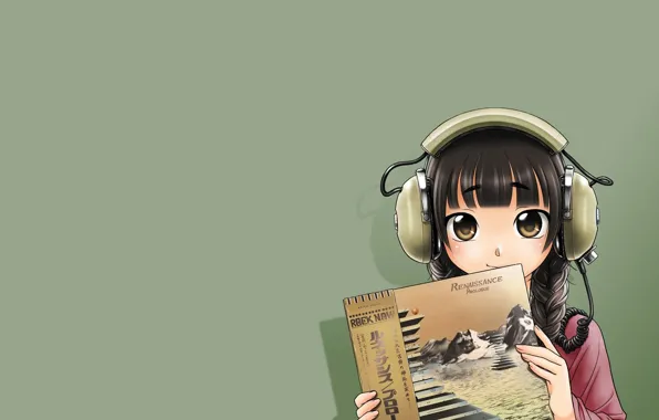 Картинка девушка, kawaii, music