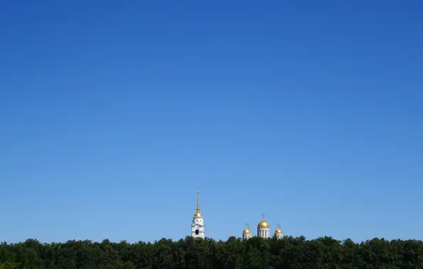 Картинка небо, города, церковь, собор, храм, россия, владимир