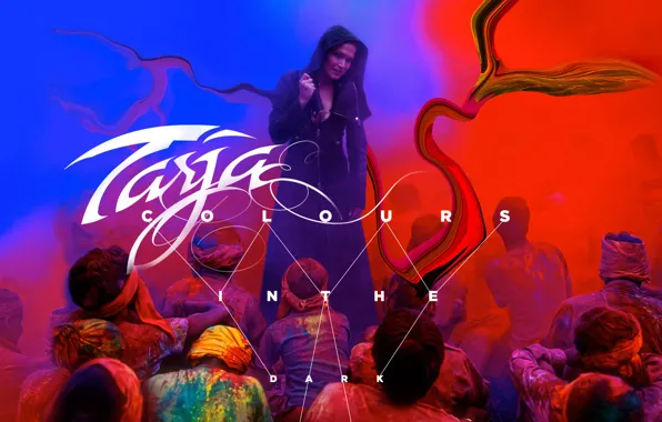 Картинка певица, Tarja Turunen, девушка в капюшоне, люди краска, Colors Vinyl