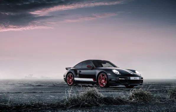 Картинка 911, Porsche, Red, Black, Turbo, Wheels