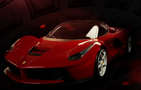 Картинка Красный, Машина, Феррари, Ferrari, Car, Суперкар, LaFerrari, ЛаФеррари