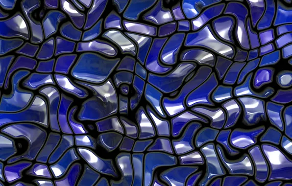 Картинка abstract, texture, background of blue glass tiles forming an ocean