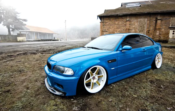 Картинка BMW, blue, tuning, E46