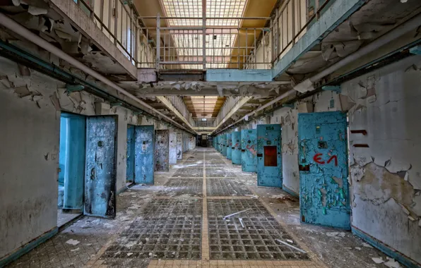 Картинка Decay, verlassen, verlaten, Prisson, Abandoned, gevangenis, corridor