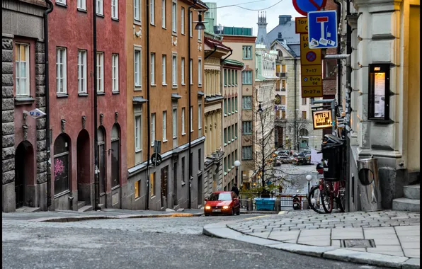 Картинка Улица, Стокгольм, Швеция, Sweden, Street, Stockholm