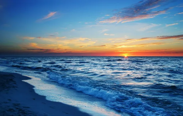 Картинка волны, берег, Лигурийское море