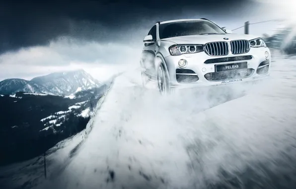 Картинка BMW, Snow, White, Rigshot, Alpina, Bi-Turbo, XD3
