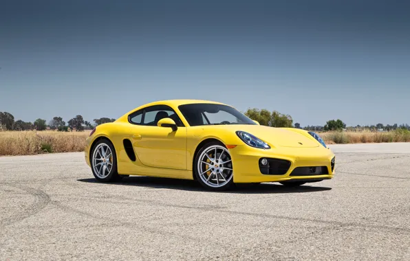 Картинка Porsche, Cayman, yellow