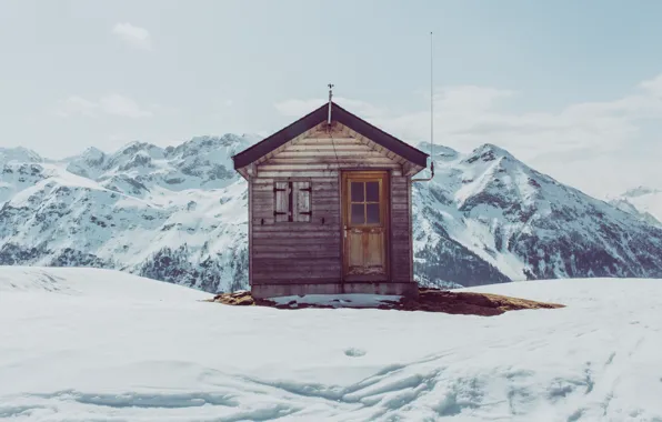 Картинка cabin, isolated, mountain refuge