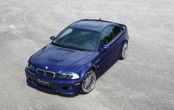 Картинка BMW, Машина, Синяя, БМВ, Обои, Car, G-Power, Coupe, Тачка, Бэха, E46, Купэ