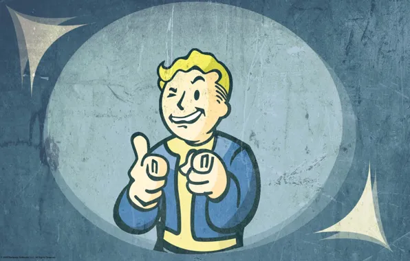 Картинка Fallout, Game, Bethesda, Vault Boy, Softworks