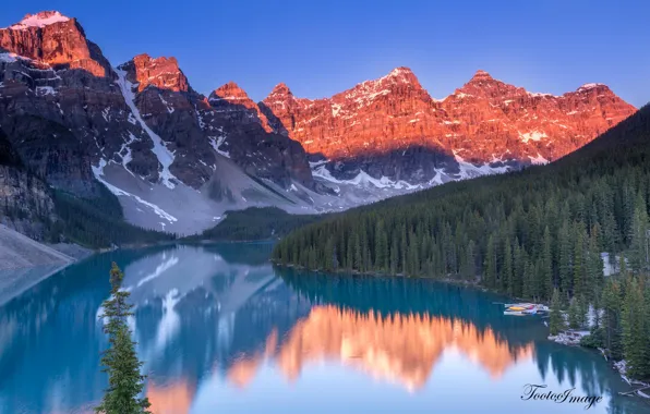 Картинка горы, природа, озеро, Канада
