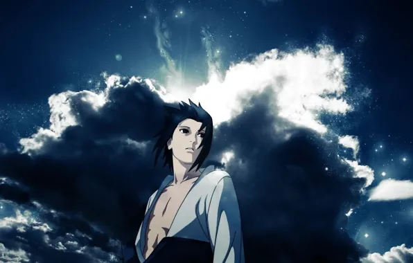 Картинка облака, наруто, Аниме, Naruto, учиха, sasuke uchiha