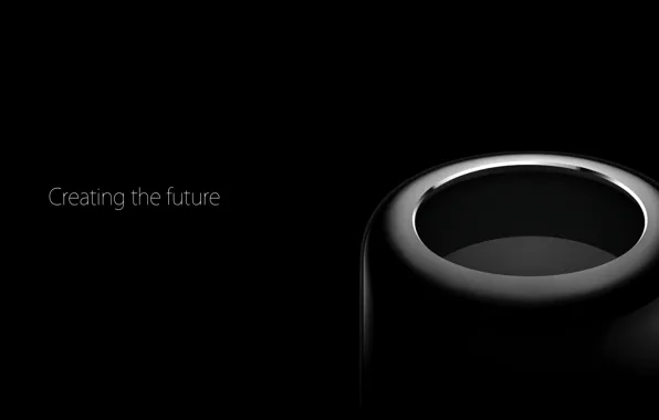 Картинка дизайн, Apple, черный фон, качество, 2014, Mac Pro, новый порядок мощи, Черный глянец, наука и …