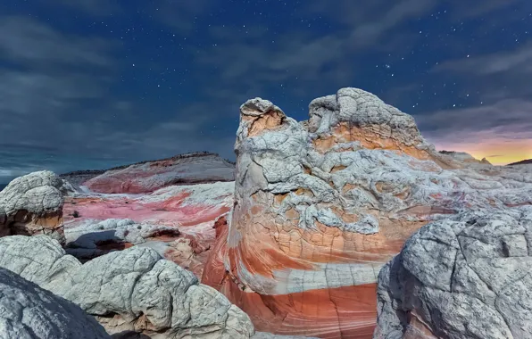 Картинка Arizona, stars, Vermilion Cliffs National Monument