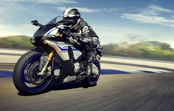 Картинка Yamaha, moto, motorcycle, race, speed, superbike, sportbike, R1M