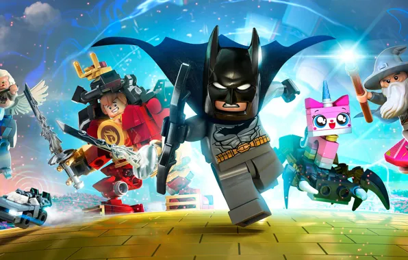 Картинка Бэтмен, Гендальф, персонажи, Game, 2015, LEGO Dimensions