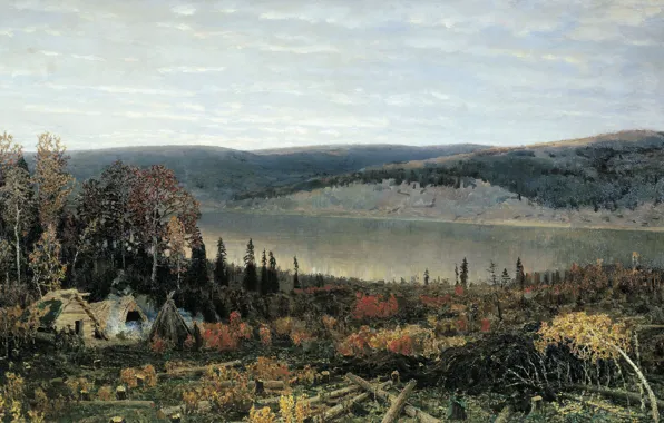 Картинка природа, масло, Кама, 1895, Аполлинарий ВАСНЕЦОВ, (1856-1933), Холс