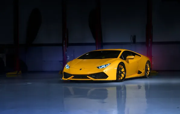 Картинка Lamborghini, Yellow, Wheels, Strasse, Huracan, LP610