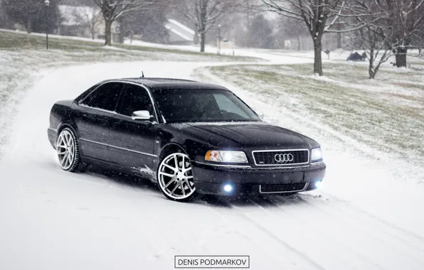 Картинка Audi, snow, a8