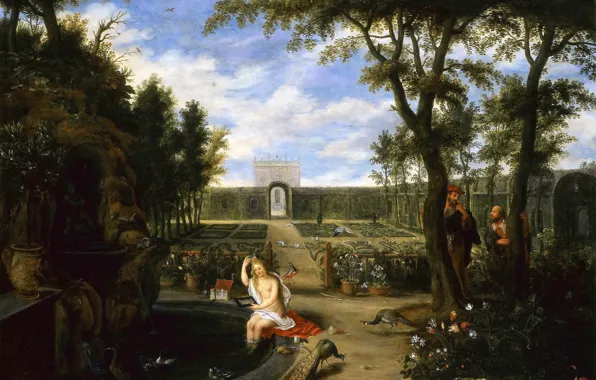 Картинка картина, мифология, Ян Брейгель младший, Сусанна и Страрцы