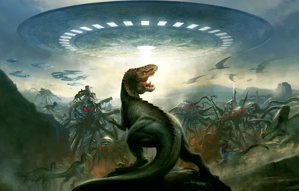 Картинка aliens, extinction, dinosaurs