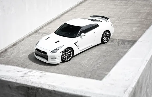 Картинка белый, GTR, Nissan, white, ниссан