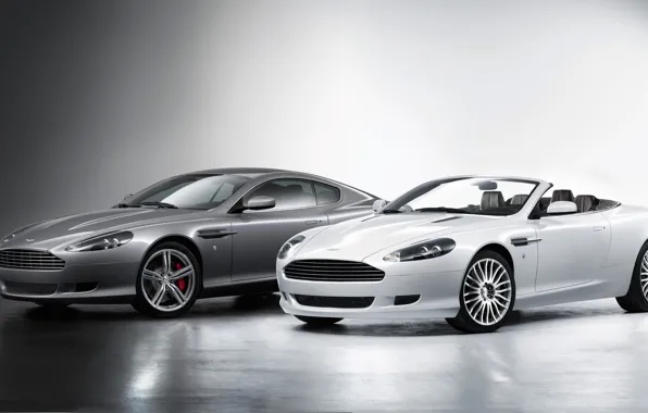 Картинка Aston Martin, Белый, Серый, DB9, Coupe, Volante