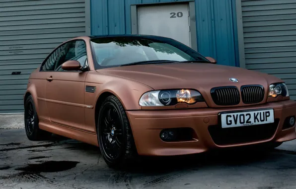 Картинка BMW, brown, Matte, E46, full, metallic, wrap