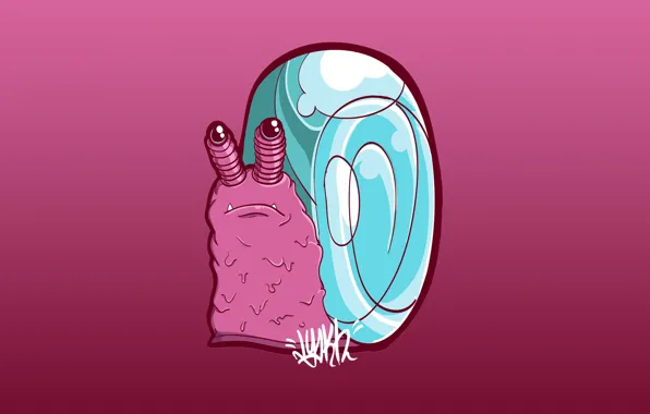 Картинка улитка, минимализм, pink, snail