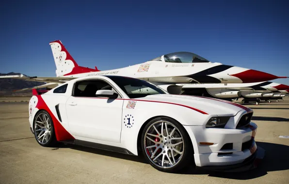 Картинка Ford, USAF, Mustang GT, 2014, Thunderbirds Edition
