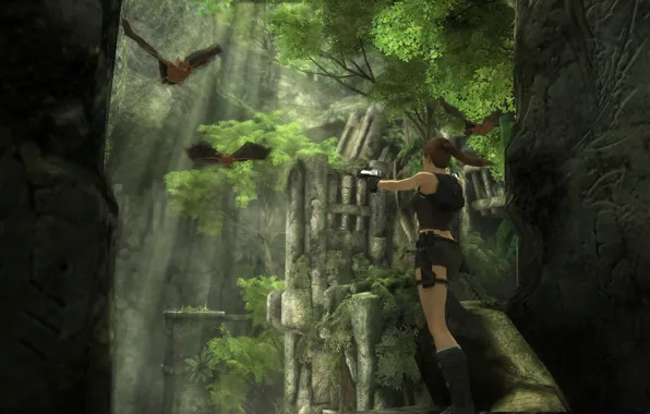 Картинка Tomb Raider, пищера, Лара