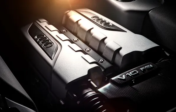 Картинка Audi, двигатель, ауди, FSI, silvery, V10