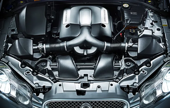 Картинка двигатель, Jaguar, под капотом