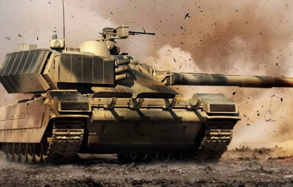 Картинка техника, танк, полигон, вооружение, Армата, боевые действия